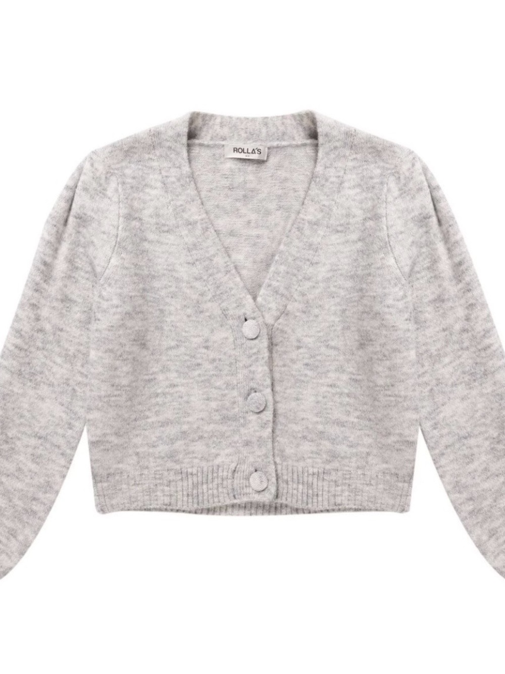ROLLA'S Light Gray V-Neck Button Front Cardigan
